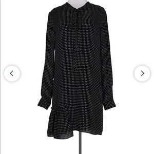 Tibi Black Star Silk Dress Size 0